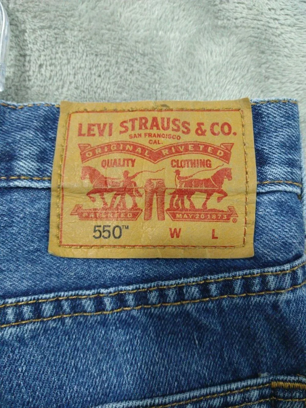 Levis 550 Jeans Mens 46x32 Blue Denim Relaxed Fit Taper Leg High Rise Lot of 2